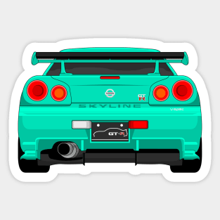 GTR R34 TURQUIOSE Sticker